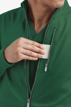 UA Butter-Soft STRETCH Men's 4-Pocket Zip Front Scrub Jacket 10 UA Butter-Soft STRETCH Men's 4-Pocket Zip Front Scrub Jacket -Cherokee Shop AB791 HUNTE 3