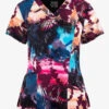 Barco One Tropical Scents Women's 4-Pocket STRETCH V-Neck Print Scrub Top -Cherokee Shop B5107TRSC 1