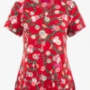 Betsey Johnson Merry Donuts Christmas Women's 2-Pocket STRETCH V-Neck Print Scrub Top 1 Betsey Johnson Merry Donuts Christmas Women's 2-Pocket STRETCH V-Neck Print Scrub Top -Cherokee Shop BJ120MYD 100423 1