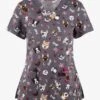 Betsey Johnson Puppy Love Women's 2-Pocket STRETCH V-Neck Print Scrub Top -Cherokee Shop BJ120PUL 1
