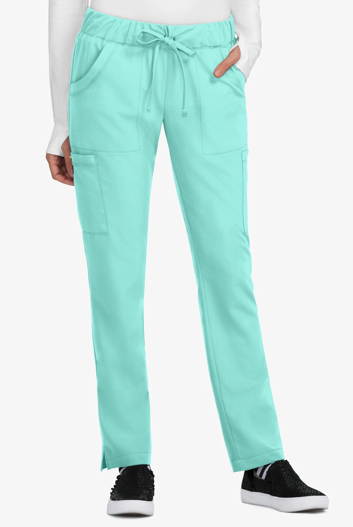 Betsey Johnson Buttercup Women's 6-Pocket STRETCH Drawstring Scrub Pants 3 Betsey Johnson Buttercup Women's 6-Pocket STRETCH Drawstring Scrub Pants