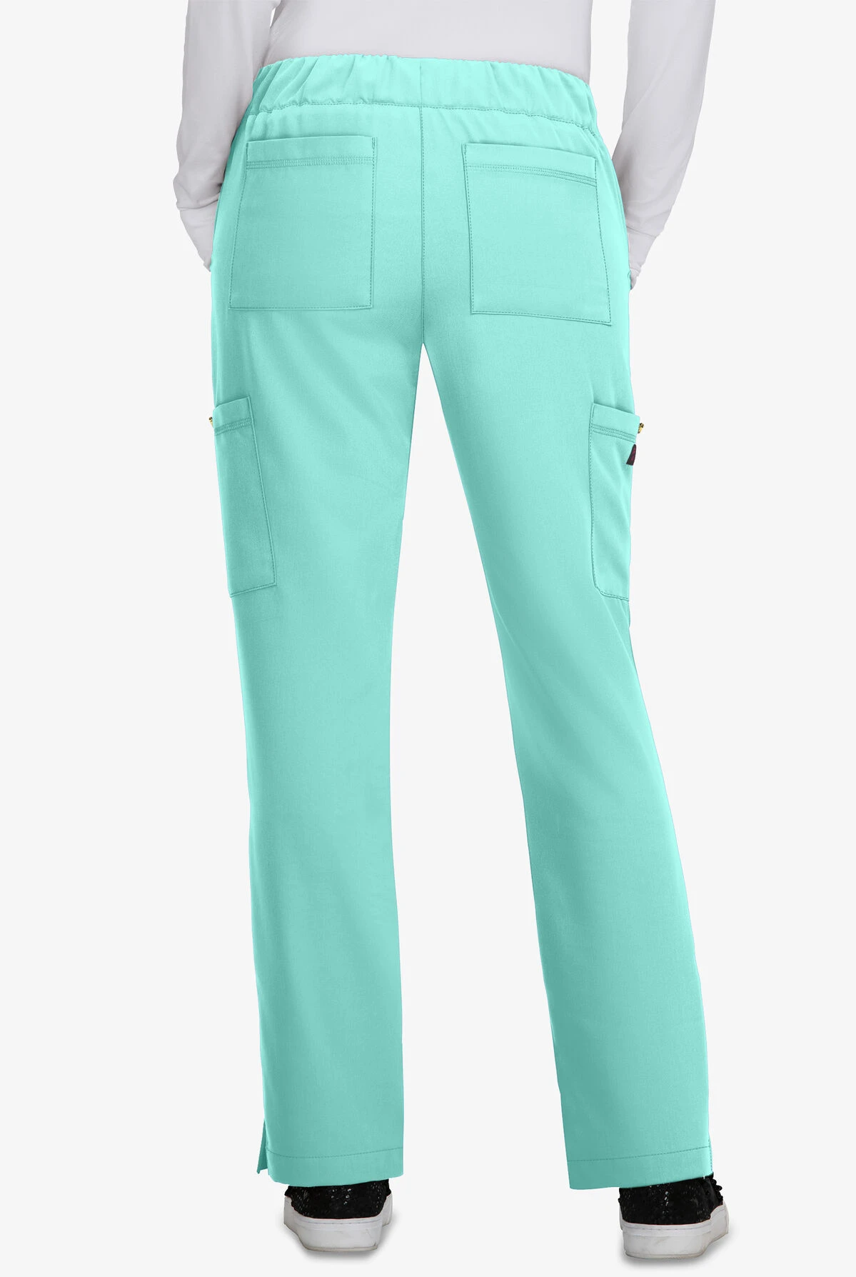 Betsey Johnson Buttercup Women's 6-Pocket STRETCH Drawstring Scrub Pants 4 Betsey Johnson Buttercup Women's 6-Pocket STRETCH Drawstring Scrub Pants - Image 2