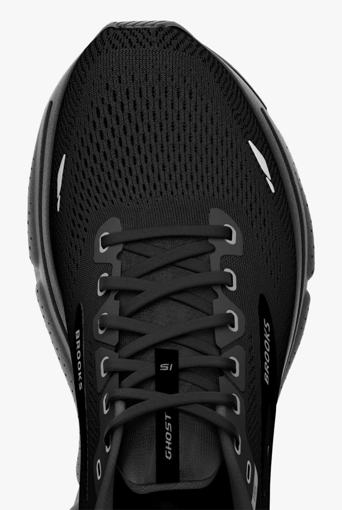 Brooks Men's Ghost 15 Black Athletic Lace Up Nursing Shoes 4 Brooks Men's Ghost 15 Black Athletic Lace Up Nursing Shoes - Image 2