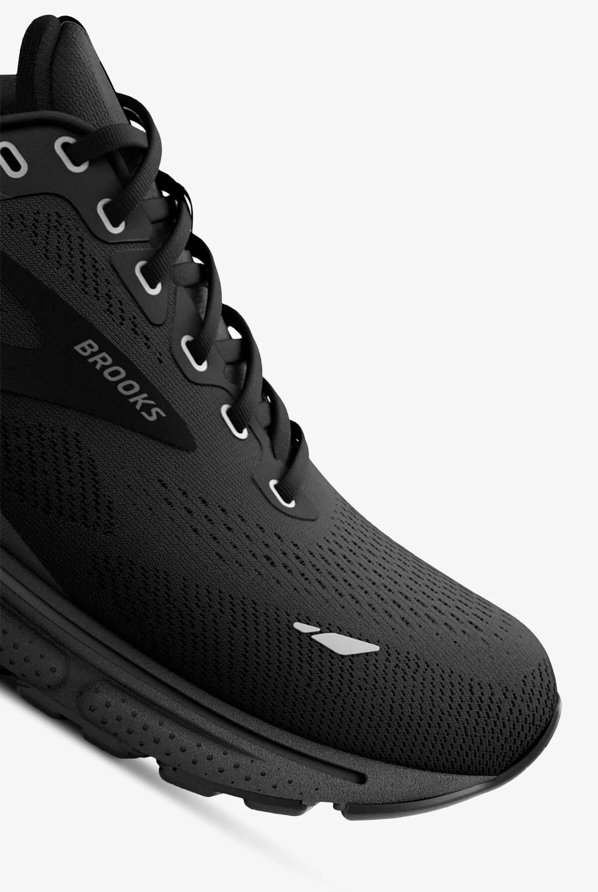 Brooks Men's Ghost 15 Black Athletic Lace Up Nursing Shoes 5 Brooks Men's Ghost 15 Black Athletic Lace Up Nursing Shoes - Image 3