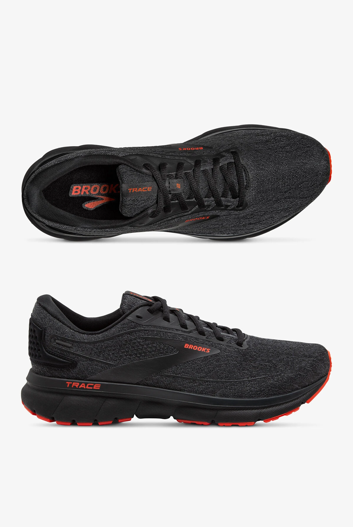 Brooks Men's Trace 2 Ebony/Black/Cherry Athletic Lace Up Nursing Shoes 3 Brooks Men's Trace 2 Ebony/Black/Cherry Athletic Lace Up Nursing Shoes