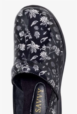 Savvy Women's Brandy Silver Flower Clogs -Cherokee Shop BRANSIFL 092623 2