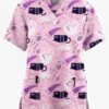 Butter-Soft Originals Playful Kittens Blush Women's 2-Pocket Classic Fit V-Neck Printed Scrub Top -Cherokee Shop BSN1162PKBS 1