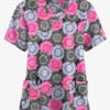 Butter-Soft Originals Sunflower Field Black Printed Women's 2-Pocket Classic Fit V-Neck Scrub Top -Cherokee Shop BSN1162SFBL 092723 1