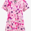 Butter-Soft Originals Hope Heals Blush Women's 6-Pocket Scallop Neck Printed Scrub Top 2 Butter-Soft Originals Hope Heals Blush Women's 6-Pocket Scallop Neck Printed Scrub Top -Cherokee Shop BSN1194HHBS 1