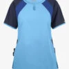Butter-Soft Originals Women's 3-Pocket Keyhole Neck Tri-Colorblock Scrub Top