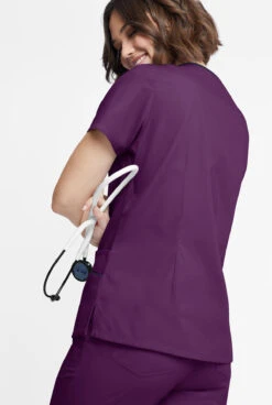 Butter-Soft Originals Women's 4-Pocket Asymmetrical Neck Scrub Top -Cherokee Shop BSN1658C 101723 EGGNA 3