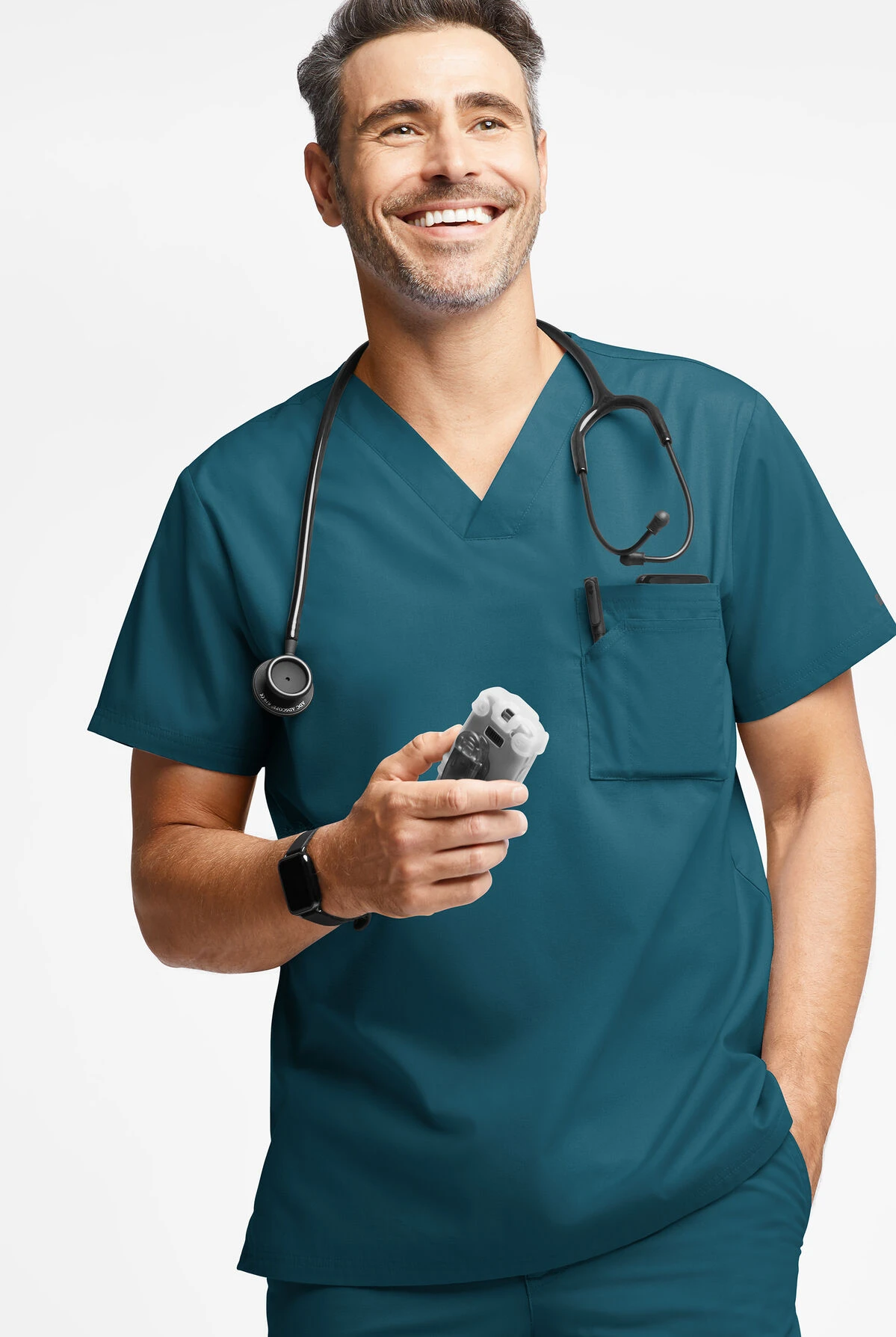 Butter-Soft Originals Men's 3-Pocket V-Neck Scrub Top 4 Butter-Soft Originals Men's 3-Pocket V-Neck Scrub Top - Image 2