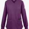 Butter-Soft Originals Women's 7-Pocket Curved V-Neck Long Sleeve Scrub Top 1 Butter-Soft Originals Women's 7-Pocket Curved V-Neck Long Sleeve Scrub Top -Cherokee Shop BSN1718 101323 EGGPL 1