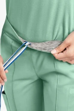 UA Butter-Soft STRETCH Women's 6-Pocket Pin-Tuck Crop Slim With Sport Trim Detail Scrub Pants - Petite -Cherokee Shop BSS573 WASIM 3