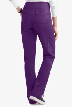 UA Butter-Soft STRETCH Women's 10-Pocket Active Yoga Scrub Pants - Tall -Cherokee Shop BSS795 EGGPL 4