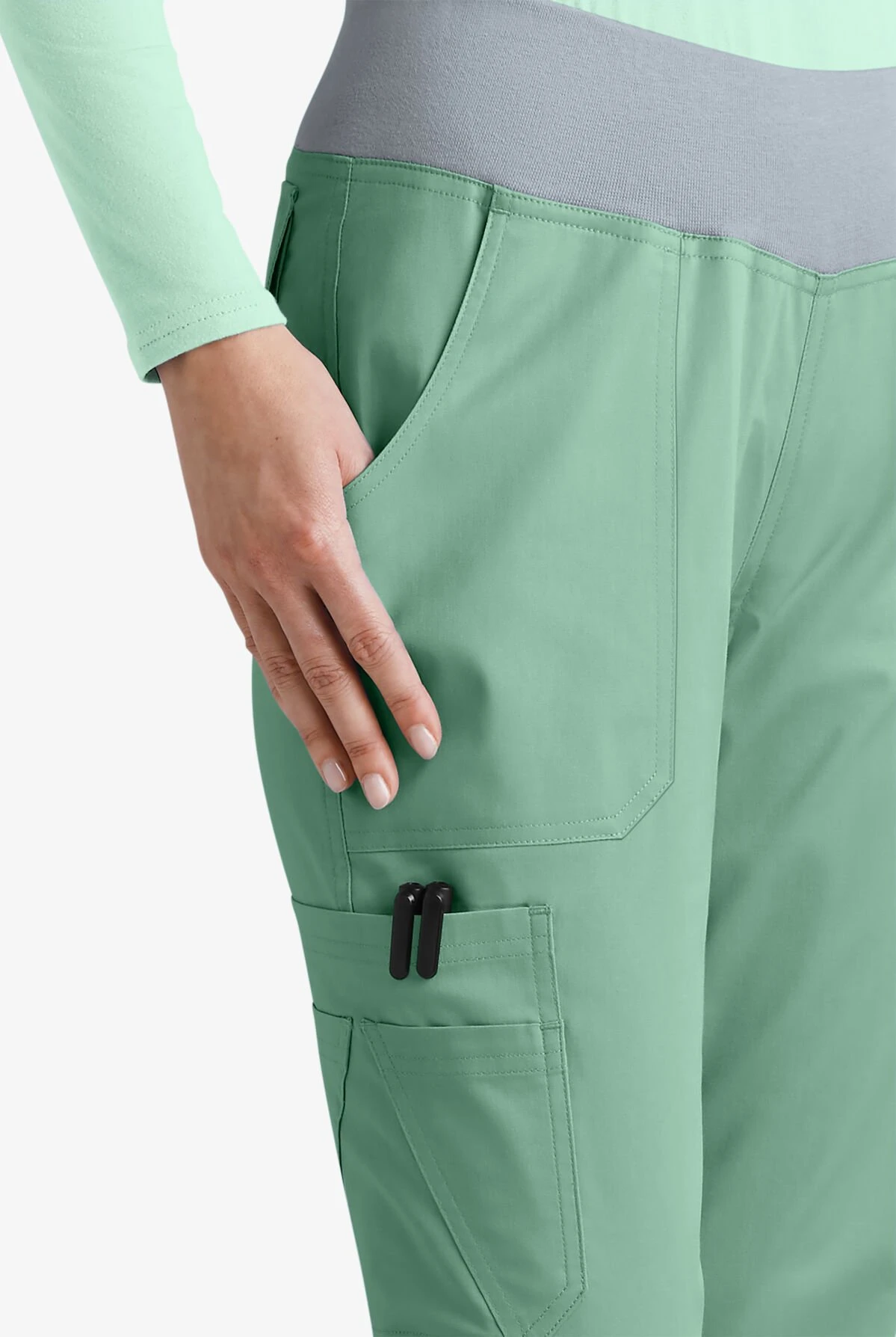 UA Butter-Soft STRETCH Women's 10-Pocket Active Yoga Scrub Pants - Petite 5 UA Butter-Soft STRETCH Women's 10-Pocket Active Yoga Scrub Pants - Petite - Image 3