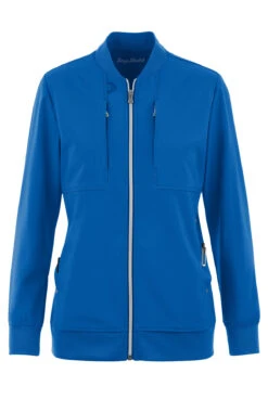 Easy STRETCH By Butter-Soft™ Kim Women's 5-Pocket Zip-Thru With Knit Rib Trim Scrub Jacket