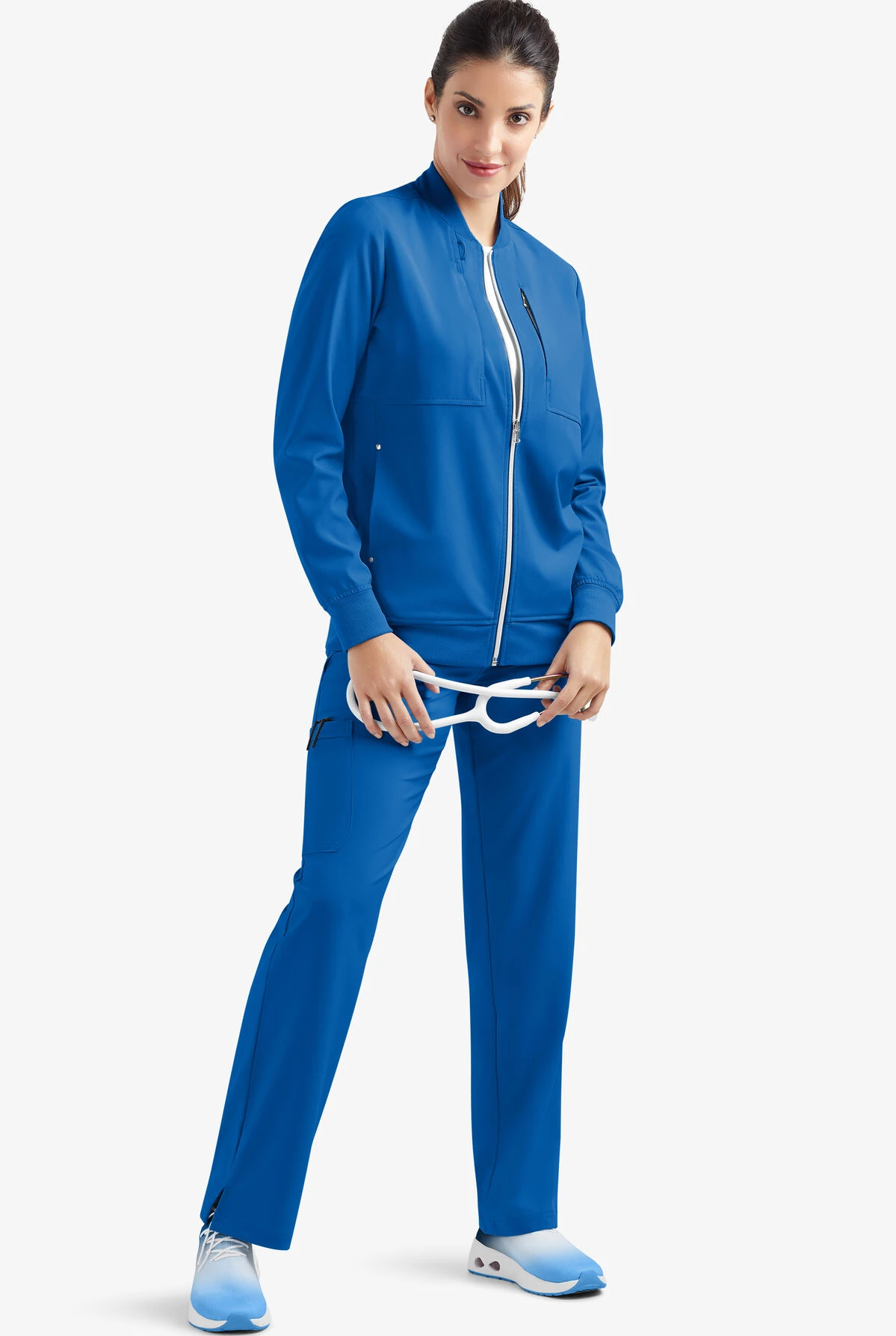 Easy STRETCH By Butter-Soft™ Kim Women's 5-Pocket Zip-Thru With Knit Rib Trim Scrub Jacket 4 Easy STRETCH By Butter-Soft™ Kim Women's 5-Pocket Zip-Thru With Knit Rib Trim Scrub Jacket - Image 2