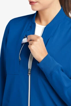 Easy STRETCH By Butter-Soft™ Kim Women's 5-Pocket Zip-Thru With Knit Rib Trim Scrub Jacket 12 Easy STRETCH By Butter-Soft™ Kim Women's 5-Pocket Zip-Thru With Knit Rib Trim Scrub Jacket -Cherokee Shop BU487 ROYAL 3
