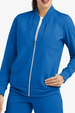 Easy STRETCH By Butter-Soft™ Kim Women's 5-Pocket Zip-Thru With Knit Rib Trim Scrub Jacket 14 Easy STRETCH By Butter-Soft™ Kim Women's 5-Pocket Zip-Thru With Knit Rib Trim Scrub Jacket -Cherokee Shop BU487 ROYAL 5