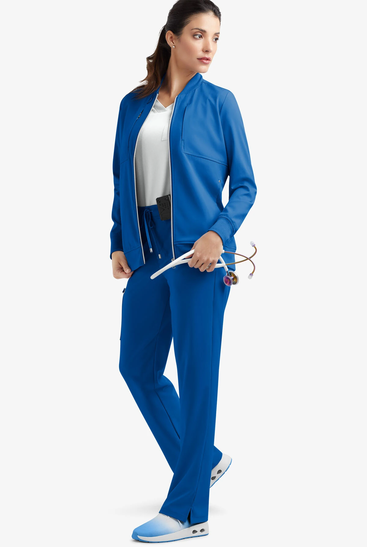 Easy STRETCH By Butter-Soft™ Kim Women's 5-Pocket Zip-Thru With Knit Rib Trim Scrub Jacket 9 Easy STRETCH By Butter-Soft™ Kim Women's 5-Pocket Zip-Thru With Knit Rib Trim Scrub Jacket - Image 7