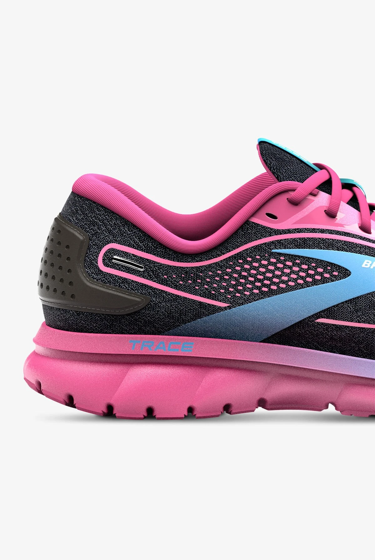 Brooks Women's Trace 2 Black/Marina/Lilac Rose Athletic Lace Up Nursing Shoes 6 Brooks Women's Trace 2 Black/Marina/Lilac Rose Athletic Lace Up Nursing Shoes - Image 4