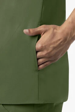 Carhartt Cross-Flex Men's 4-Pocket STRETCH V-Neck Scrub Top 9 Carhartt Cross-Flex Men's 4-Pocket STRETCH V-Neck Scrub Top -Cherokee Shop C16110 BASIL 4 HV