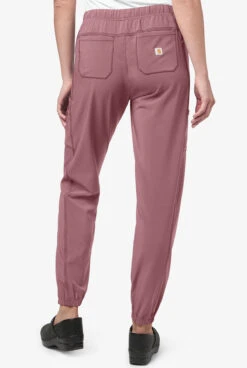 Carhartt Cross-Flex Force Women's 6-Pocket STRETCH Jogger Scrub Pants - Petite -Cherokee Shop C52610 AMETH 4