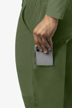 Carhartt Cross-Flex Men's 8-Pocket STRETCH Cargo Jogger Scrub Pants -Cherokee Shop C56110 BASIL 3