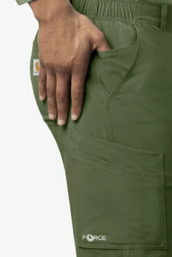 Carhartt Cross-Flex Men's 8-Pocket STRETCH Cargo Jogger Scrub Pants -Cherokee Shop C56110 BASIL 4