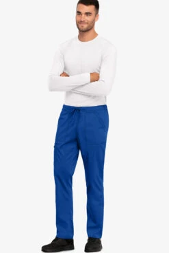 Cherokee Workwear Revolution Unisex 4-Pocket STRETCH Drawstring Cargo Scrub Pants - Short -Cherokee Shop CK020 ROYAL 2 HV