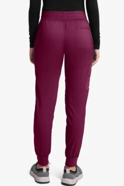 Cherokee Workwear Revolution Women's 5-Pocket STRETCH Cargo Jogger Scrub Pants - Petite -Cherokee Shop CK115 WINE 2