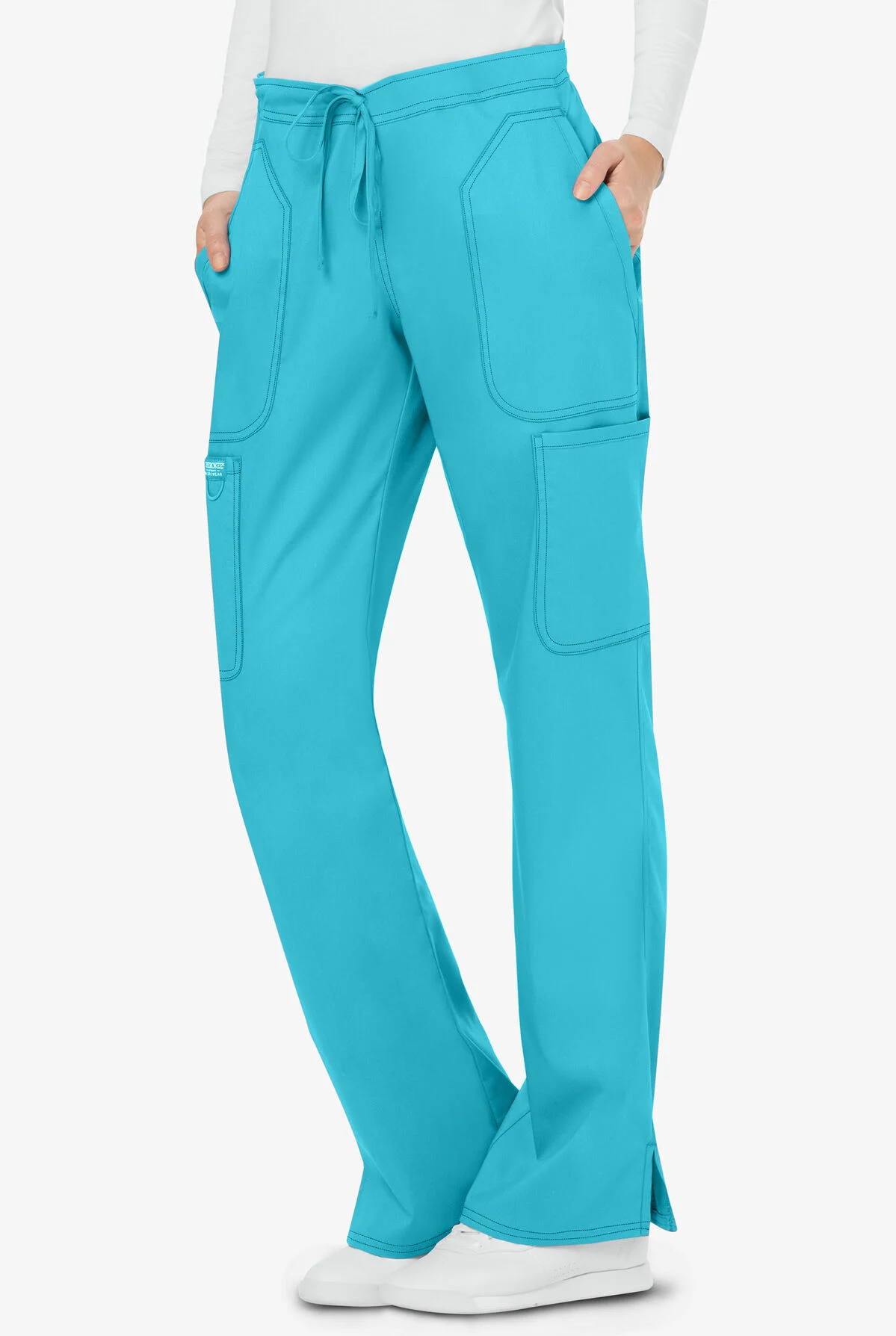 Cherokee Workwear Revolution Women's 5-Pocket STRETCH Drawstring Cargo Scrub Pants - Tall 3 Cherokee Workwear Revolution Women's 5-Pocket STRETCH Drawstring Cargo Scrub Pants - Tall