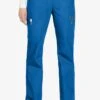 Cherokee Workwear Women's 6-Pocket Rib-Knit Waistband Pull-On Cargo Scrub Pants -Cherokee Shop CK210 ROYAL 1