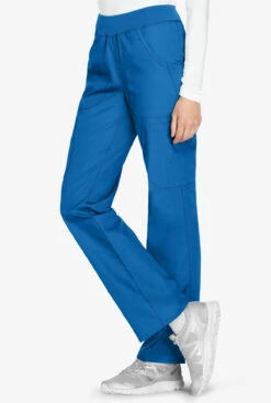 Cherokee Workwear Women's 6-Pocket Rib-Knit Waistband Pull-On Cargo Scrub Pants -Cherokee Shop CK210 ROYAL 3
