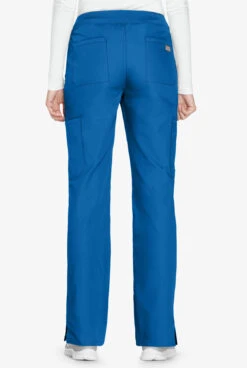 Cherokee Workwear Women's 6-Pocket Rib-Knit Waistband Pull-On Cargo Scrub Pants -Cherokee Shop CK210 ROYAL 4