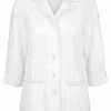 Cherokee 3/4 Sleeve Lab Coat 1 Cherokee 3/4 Sleeve Lab Coat -Cherokee Shop CK2330 WHITE 1