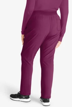 Cherokee Collection Women's 5-Pocket STRETCH Flat Front Rib-Knit Back Cargo Scrub Pants 7 Cherokee Collection Women's 5-Pocket STRETCH Flat Front Rib-Knit Back Cargo Scrub Pants -Cherokee Shop CK248 092123 WINE 3