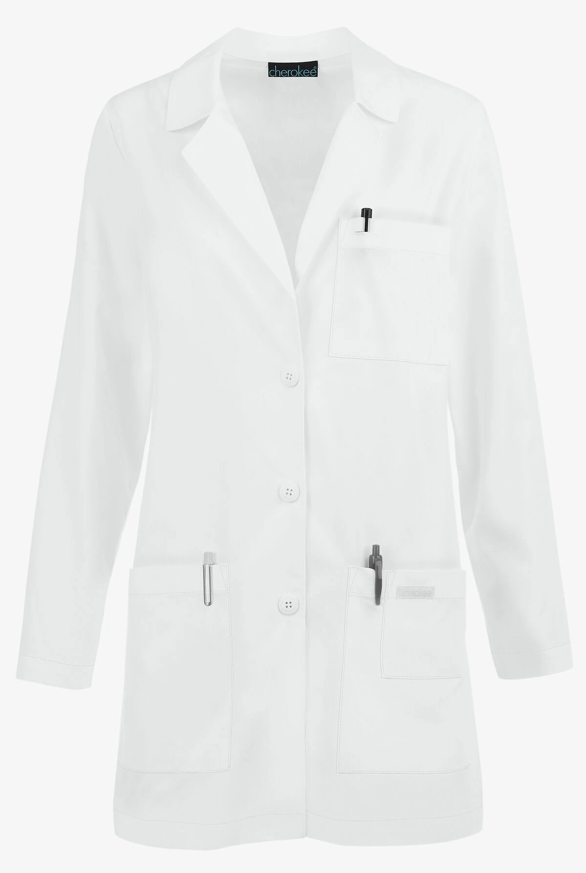 Cherokee Women's 5-Pocket Scrub Lab Coat 3 Cherokee Women's 5-Pocket Scrub Lab Coat