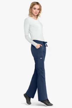Cherokee Workwear Women's 4-Pocket Low-Rise Drawstring Cargo Scrub Pants - Tall -Cherokee Shop CK4020 NAVY 2