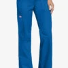 Cherokee Workwear Women's 4-Pocket Low-Rise Drawstring Cargo Scrub Pants -Cherokee Shop CK4020 ROYAL 1