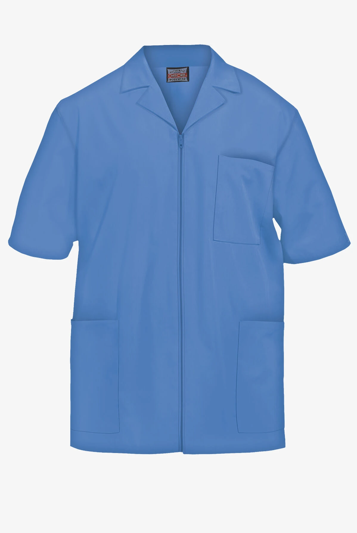 Cherokee Workwear Men's 3-Pocket Short Sleeve Zip Front Scrub Jacket 3 Cherokee Workwear Men's 3-Pocket Short Sleeve Zip Front Scrub Jacket