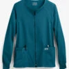 Cherokee Workwear Core STRETCH Women's 3-Pocket Scrub Jacket -Cherokee Shop CK4315 CARIB 1