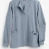 Cherokee Workwear Women's 3-Pocket Snap Front Scrub Jacket -Cherokee Shop CK4350 GREY 1