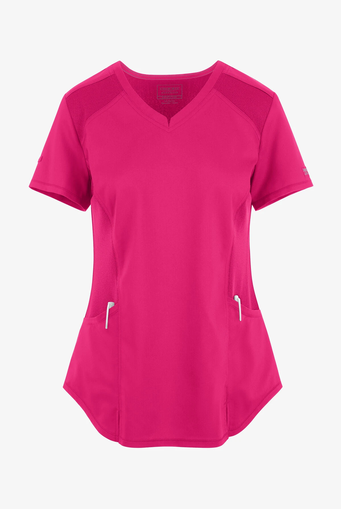 UA Exclusive Cherokee Workwear Revolution Women's 2-Pocket STRETCH Mesh Trim V-Neck Scrub Top 3 UA Exclusive Cherokee Workwear Revolution Women's 2-Pocket STRETCH Mesh Trim V-Neck Scrub Top