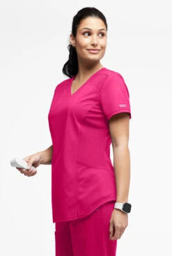 UA Exclusive Cherokee Workwear Revolution Women's 2-Pocket STRETCH Mesh Trim V-Neck Scrub Top 7 UA Exclusive Cherokee Workwear Revolution Women's 2-Pocket STRETCH Mesh Trim V-Neck Scrub Top -Cherokee Shop CK607 091523 WISTR 2 HV