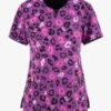 Cherokee Infinity Leopard Vibes Women's 2-Pocket STRETCH V-Neck Print Scrub Top -Cherokee Shop CK609LPVB 100423 1