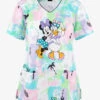 Cherokee UA Exclusive Tooniforms Disney's Girls Trip Women's 3-Pocket V-Neck Print Scrub Top -Cherokee Shop CK614MKGT 092523 1