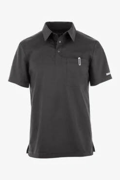 Cherokee Workwear Revolution Men's 1-Pocket STRETCH Snap Placket Polo Scrub Top -Cherokee Shop CK615 PEWTE 2 HV