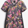 Cherokee Iflex Spotted In The Wild Women's 4-Pocket V-Neck STRETCH Print Scrub Top 1 Cherokee Iflex Spotted In The Wild Women's 4-Pocket V-Neck STRETCH Print Scrub Top -Cherokee Shop CK636SPI 1